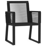 vidaXL Ensemble à manger de jardin 5 Pièces Noir