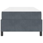 vidaXL Cadre de lit avec matelas Gris foncé 90 x 200 cm tissu