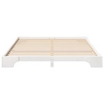vidaXL Cadre de lit surélevé avec stockage Blanc bois