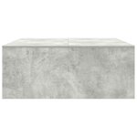 vidaXL Table basse avec tiroirs gris béton 100x100x40 cm