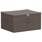 vidaXL Boîte de rangement Gris 43 x 34 x 23 cm Tissu intissé