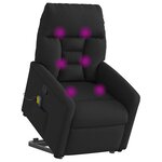 vidaXL Fauteuil de massage inclinable Noir Tissu