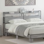 vidaXL Tête de lit de rangement Sonoma gris 180 cm Bois d'ingénierie