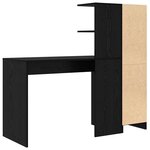 vidaXL Bureau avec rangement 2 Pièces Chêne noir 102 x 50 x 124 cm