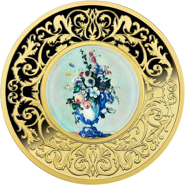 Pièce de monnaie en Argent 500 Francs g 17.50 Millésime 2025 Flowers in Painting FLOWERS IN A ROCOCO VASE