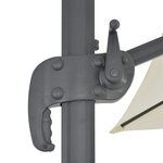 vidaXL Parasol de jardin déporté avec mât en aluminium 400 x 300 cm Sable