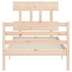 vidaXL Cadre de lit avec tête de lit 90x200 cm bois massif