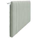 vidaXL Coussin de tête de lit gris clair 200 cm velours