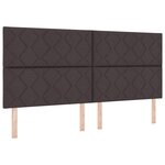 Lit à ressorts vidaXL avec matelas brun foncé 200x200 cm en tissu