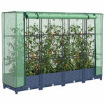vidaXL Jardinière surélevée avec housse aspect rotin 160x40x123 cm