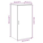 vidaXL Armoire de rangement sonoma gris 50x45x103 5 cm bois ingénierie