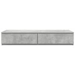 Tiroirs de lit vidaXL Gris béton 75x36 5x16 5 cm en bois manufacturé