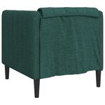 vidaXL Fauteuil vert foncé tissu