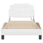 vidaXL Cadre de lit avec LED sans matelas Zadar blanc 100x200 cm