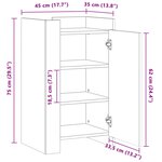 vidaXL Buffet sonoma gris 45x35x75 cm Bois d'ingénierie