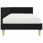 vidaXL Cadre de lit d'angle avec matelas Autre 2 Pièces Vert tissu