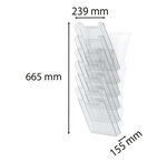 Trieur Mural Modulable Vertical 6 Compartiments A4 - Cristal - Exacompta