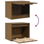 vidaXL Armoire murale Marron miel 45x30x35 cm Bois de pin massif
