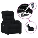 vidaXL Fauteuil inclinable électrique Noir Tissu