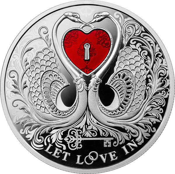 Pièce de monnaie en Argent 1 Dollar g 17.50 Millésime 2022 LET LOVE IN