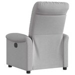 vidaXL Fauteuil inclinable électrique gris nuage tissu