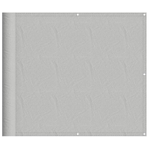 vidaXL Écran de balcon gris clair 90x600 cm 100  polyester oxford