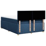 vidaXL Sommier à lattes de lit avec matelas Bleu 140x190 cm Tissu