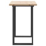vidaXL Table à manger cadre en O 100x50x75 5 cm bois pin massif fonte