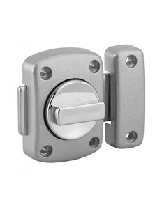 THIRARD - Verrou à bouton Alouette pour porte intérieure  40mm  acier  époxy argent - THIRARD