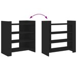 vidaXL Buffet noir 73 5x35x75 cm bois d'ingénierie