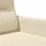 vidaXL Canapé à 3 places Crème 180 cm Tissu
