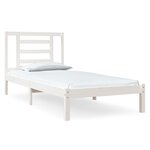 vidaXL Cadre de lit Blanc Bois de pin massif 90x200 cm