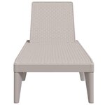 vidaXL Chaise longue cappuccino 186x60x29 cm PP