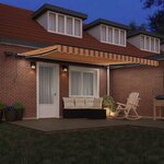 vidaXL Auvent Rétractable jaune et orange 450 ×300 cm tissu