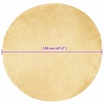 vidaXL Tapis en Peau de Mouton Synthétique Crème 120 x 120 cm