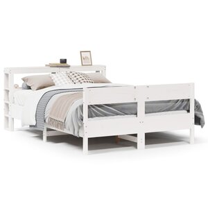 vidaXL Cadre de lit sans matelas blanc 120x200 cm bois de pin massif