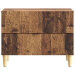 vidaXL Table de chevet Bois ancien 62 x 34 5 x 48 cm Bois d'ingénierie