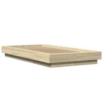 vidaXL Cadre de lit chêne sonoma 75x190 cm bois d'ingénierie