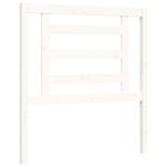 vidaXL Cadre de lit avec tête de lit blanc petit simple bois massif