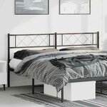 vidaXL Tête de lit métal noir 193 cm