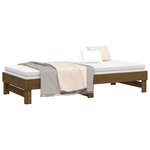 vidaXL Lit coulissant sans matelas marron miel 2x(80x200)cm