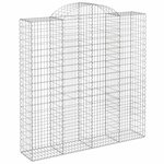 vidaXL Paniers à gabions arqués 7 Pièces 200x50x200/220 cm Fer galvanisé