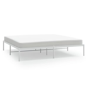 vidaXL Cadre de lit métal blanc 193x203 cm