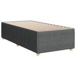 vidaXL Sommier à lattes de lit avec matelas Gris foncé 100x200cm Tissu