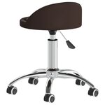 Vidaxl chaises pivotantes à manger lot de 2 marron similicuir
