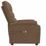 vidaXL Fauteuil électrique de massage Marron Tissu