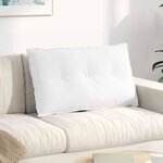 vidaXL Coussin de Dos Blanc 80 x 19 x 50 cm tissu