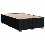 vidaXL Sommier à lattes de lit avec matelas noir 120x190 cm tissu