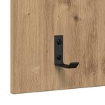 vidaXL Porte-manteau mural chêne artisanal 90 x 40 x 10 cm