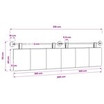 vidaXL Tête de lit suspendue Bleu tissu